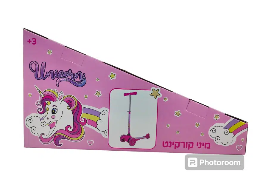 מיני קורקינט 3 גלגלים חד קרן
