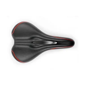 מושב רחב עם חריץ 177 מ”מ RL – צבע שחור/אדום