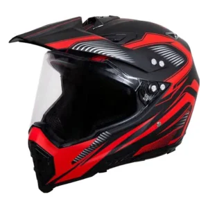 קסדה מלאה עם משקף מובנה CONNECT – FULL FACE RED STRIPE