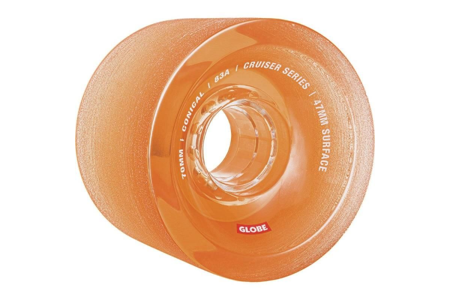 גלגלים לסקייטבורד Globe Conical Cruiser Wheels Clear Amber 70mm/83A