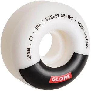גלגלים לסקייטבורד Globe G1 Street Wheel White/Black/Bar 52mm