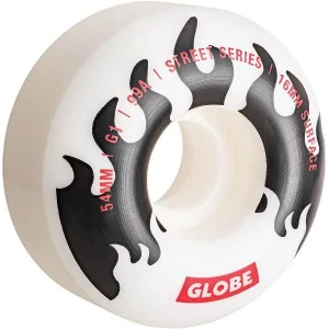 גלגלים לסקייטבורד Globe G1 Street Wheel White/Black/Flames 54mm