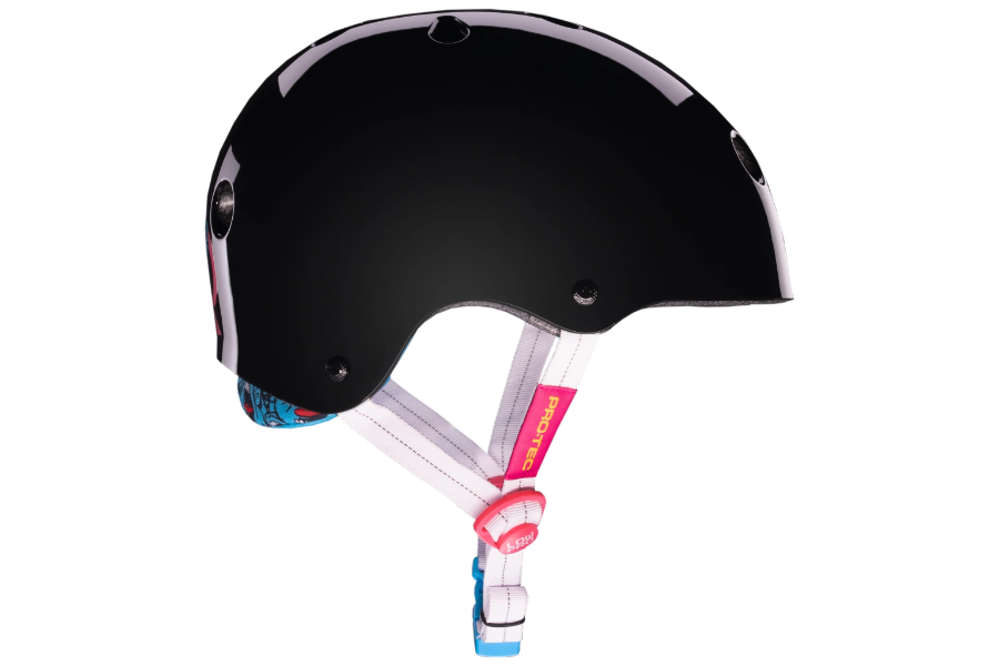 קסדת PRO TEC LOW PRO Certified Helmet - SANTA CRUZ SIGNATURE EDITION - GLOSS BLACK – תמונה 2