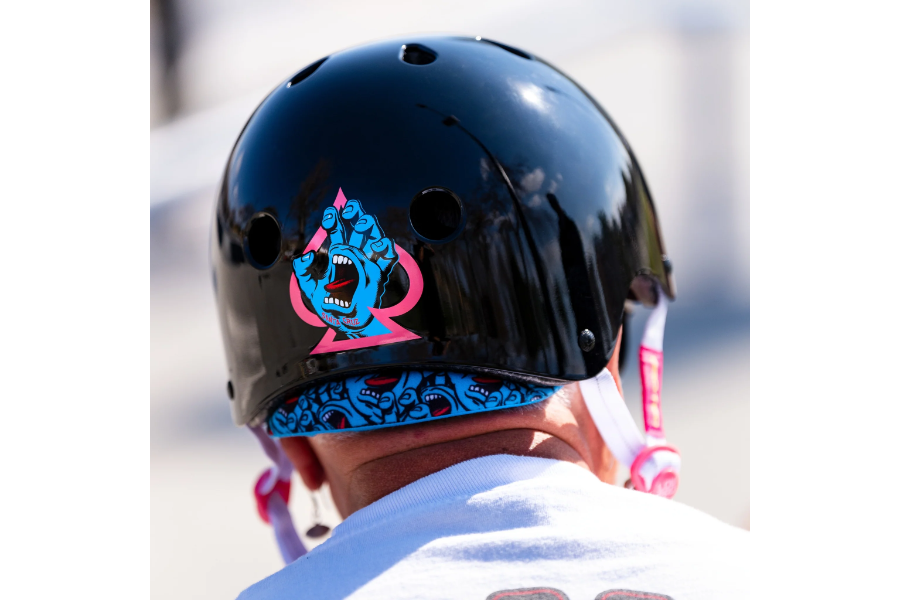 קסדת PRO TEC LOW PRO Certified Helmet - SANTA CRUZ SIGNATURE EDITION - GLOSS BLACK – תמונה 7