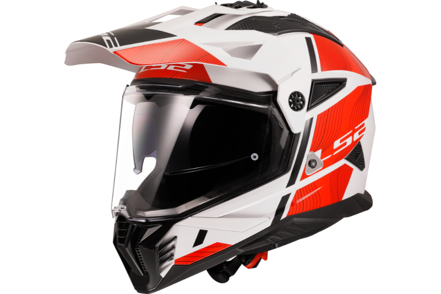 קסדת אדוונצ'ר LS2 PIONEER II HILL WHITE RED