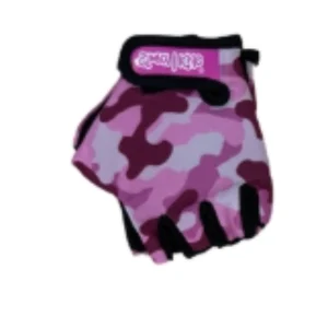 כפפות רכיבה קצרות לילדות RL PINK CAMO
