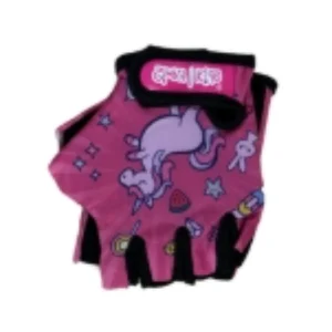 כפפות רכיבה קצרות לילדות RL PINK UNICORN
