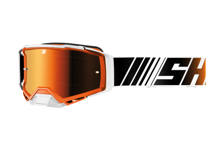 משקפי אבק / גוגלס מקצועיים לשטח/למוטוקרוס SHOT CORE STRIPE ORANGE GLOSSY