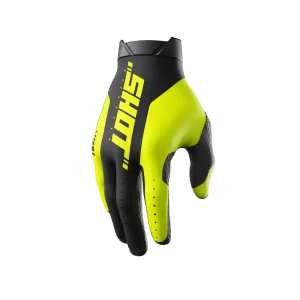 כפפות שטח/מוטוקרוס מקצועיות SHOT LITE PRO NEON YELLOW