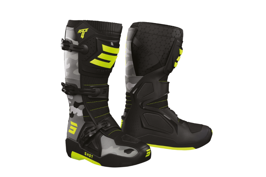 מגפי שטח / מוטוקרוס מקצועיים SHOT Race 4 CANO NEON YELLOW