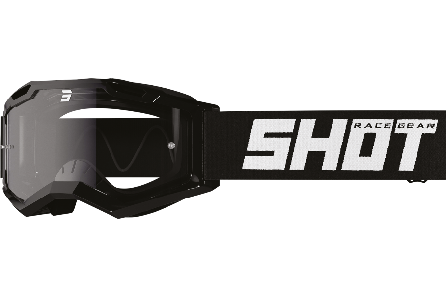 משקפי אבק מקצועיים לשטח/מוטוקרוס לילדים SHOT ROCKET KID 2.0 BLACK GLOSSY